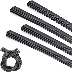 4 PCS Car Windshield Wiper Blade, 28" High Toughness Noise-reducing Environmentally Friendly Boneless Wiper Rubber Strip, Modification Accessories, Compatible with Cars, SUVs, Trucks (Black)