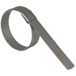 BAND-IT CP1299 5/8" Wide x 0.025" Thick 3" Diameter, Galvanized Carbon Steel Center Punch Clamp (50 Per Box)