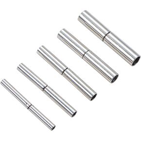 LiQunSweet 5 Pcs 304 Stainless Steel Golden Plated Bayonet Clasps and Closures Curved Tube Shape for Bracelet Necklace Jewelry Making DIY Crafts 28mm(1.1 in) - Fit 3mm Cord