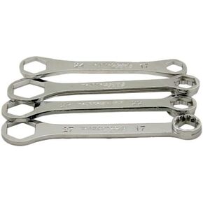 Pit Posse 12041724 Motorcycle Axle Nut Spanner Wrench Combo Compact Rider Tool Pack 17mm 24mm