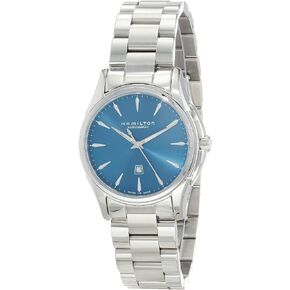 Hamilton Watch Jazzmaster Lady Swiss Automatic Watch 34mm Case, Blue Dial, Silver Stainless Steel Bracelet (Model: H32315141)