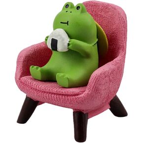 Miniature Frog Figurines - Funny Frog Sculpture for Shelf, Desk Decoration - Frog Desk Accessories - Perfect Cute Frog Gift for Frog Lovers（Rocking Chair）