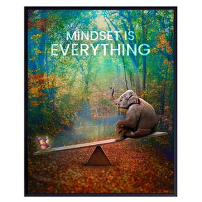 Boss lady Inspirational quote - Home Office Wall Art & Decor - Womens Office Success Wall Art - Mindset is Everything Wall Art - Womens empowerment - Motivational poster - Growth mindset Posters