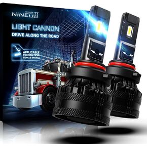 مصابيح LED NINEO 9007، 120 وات 30000LM عالية السطوع 800% مصابيح ضباب HB5 أكثر سطوعًا 6500K 9007 مصابيح كهربائية التوصيل والتشغيل مصباح الضباب - حزمة من 2