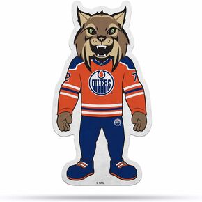 Rico Industries NHL Hockey Edmonton Oilers Mascot Shape Cut Pennant - Home and Living Room Décor - Soft Felt EZ to Hang