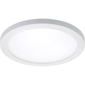HALO SMD6R69SWH Surface Mount LED Recessed Light Round Selectable 2700K, 3000K, 3500K, 4000K, 5000K CCT 600 Lumens 6 Inch White