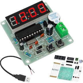 4 Bits Digital Electronic Clock DIY Kits MCU Digital Clock PCB Soldering Practice Board Clock Parts Components for Curriculum Practice Welding Practice in Kuwait