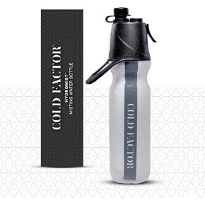 Dual-Action Misting Water Bottle (Blue/White) 20 oz | Insulated & Leak-Proof | BPS-Free with Cooling Spray Feature | Ideal for Sports, Fitness, & Outdoor Activities