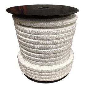 Rope Seal - Ceramic Fiber Rope Gasket, Square Braided 3/4" x 8 feet, High Temperature Gasket Seal for Boiler Furnace Oven Kiln Casting
