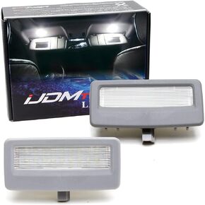 iJDMTOY Black External Surface OEM-Fit 3W Xenon White LED Sun Visor Vanity Mirror Lights Compatible with BMW F07 F10 F11 5 Series, F01 F02 F03 7 Series