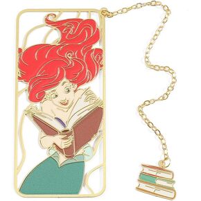 Cute Little Mermaid Anime Metal Book Mark -Metal Bookmarks Anime Fans Collection Accessories Reading Marker Gift for Book Lovers Women Girls Kids (Happy Mermaid)