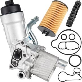 55566784 Engine Oil Cooler Filter Housing Kit with Extra Gaskets Compatible with 2011-2021 Buick Encore Chevy Cruz Cruze Limited Sonic Trax 1.4L Replaces 55566784 650039 88179-91400