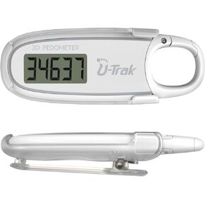 3D Pedometer for Walking with Removable Clip and Carabiner Simple Step Counter for Walking Accurate Clip On Step Tracker for Men Women Kids