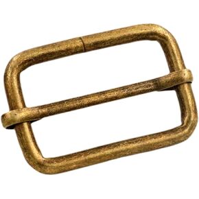 Metal Slide Adjuster Buckle Tri-Glides with Movable Center Bar, for Adjustable Straps, Non Welded