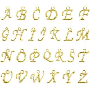 BEADNOVA Letter Charms Initial Charms Alphabet Charms Assorted for Jewelry Making (Silver, 100pcs)