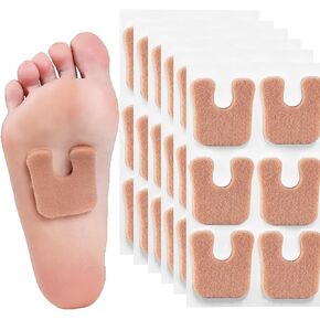 Horseshoe Pads for Feet 60 Pieces, Callus Cushions Moleskin for Feet Metatarsal Pads 3 in 1, Felt Foot Pads Callus Pads for Feet Bottom of Foot Side of Foot and Heel, Ball of Foot Cushion Pain Relief