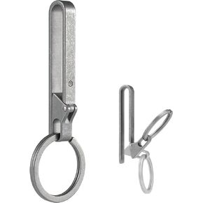 KeyUnity KM23 Titanium EDC Belt Keychain, Quick Release Key Ring Clip with Anti-misopening Locking Design for Duty Belt, Pocket, Bag, Purse & Backpack