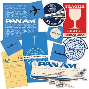 Desert Cactus Pan Am Airway Airlines Emblem Logo Sticker Vinyl Decal Laptop Water Bottle Car Scrapbook Officially Licensed (Sheet - Type 2.13)