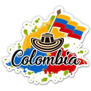 Colombia Country - 5" Vinyl Sticker - for Car Laptop I-Pad - Waterproof Decal