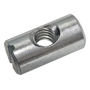 (25) Cross Dowels/Barrel Nuts - M6 P1.0 20mm X 10mm Zinc Center Hole CNC