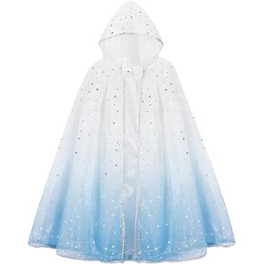 PHOGARY Princess Cape Princess Cloak Princess Hooded Cape Princess Fancy Dress Halloween Costume Birthday Party Cosplay Princess Dress Up for Girls