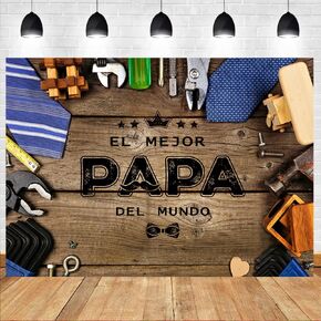 LTLYH 7x5ft Happy Father's Day Photography Backdrop Te Amo Papá Backdrop Feliz Dia Del Padre Spanish Backdrop I Love You Dad Happy Fathers Day Party Decor Banner Backdrops 267