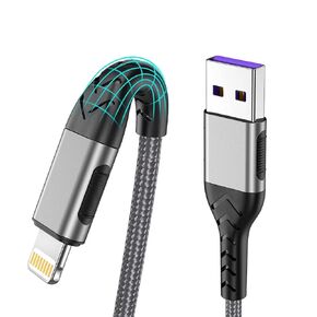 iPhone Charger, [Apple MFi Certified] 3Pack 1FT USB A Cable for Fast Charger Cable, Durable iPhone Charging Cord Compatible with iPhone Xs Max/XS/XR/X/8/7/6S/6/Plus/SE/iPad(Silver)