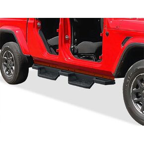 APS Drop Steps Running Boards Compatible with Jeep Gladiator 2020-2024 Crew Cab Stainless Steel Side Bars