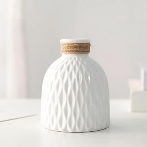 Wavy White Ceramic Vase for Home Decor,Vases for Your Kitchen, Bedroom, Office, Living Room, Bathroom, & Shelf Centerpiece Table