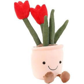 XZJMY 1Pack Succulents Plush Toy,Potted Plant Stuffed Plush Pillow Decoration,Cute Plants Plush Toy, Plush Toy Gift for Kids Girls (Khaki,Succulents)