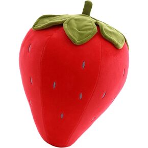Strawberry Plush Red Cute Stuffed Strawberry Toy Fruit Pillow for Kids, 9 inch