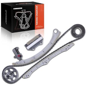 A-Premium 7PCS Engine Timing Chain Kit W/Tensioner & Guide & Sprocket [fits DOHC, 4Cyl 2.4L] Compatible with Honda Accord 2003-2007, CR-V 2002-2009, Element 2003-2011