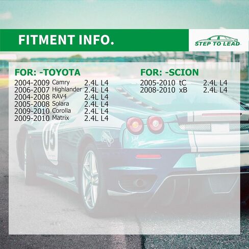 حاقن الوقود مناسب لـ:/تويوتا/كامري 2004-2009 /هايلاندر 2006-2007 /RAV4 سولارا/كورولا ماتريكس، لـ:/Scion tC 2005-2010، لـ:/Scion xB 2008-2010، 2.4L L4، 23250-28080 23250 -0H060 4 قطع in Saudi Arabia