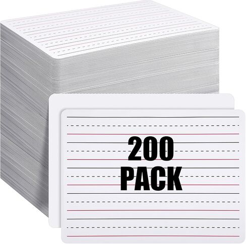Zhanmai Dry Erase Board Lined and Blank Double Sided Whiteboard 9 x 12 Inch Ruled Writing Board Small Whiteboard with Lines for Students Classroom School Education Supplies(150 Pcs) in Saudi Arabia