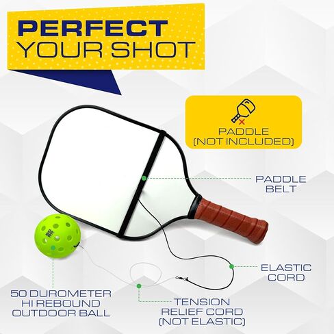 Pickleball DINKTRAINER - Use Trainer When No Match with Buddy, Balls are Green with Ball on String, Pickleballs Offer Practice rebounder Training That aids dinks, Practice Like a Pro in Saudi Arabia