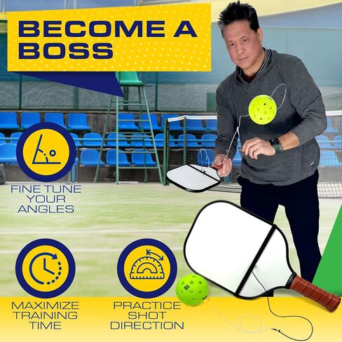 Pickleball DINKTRAINER - Use Trainer When No Match with Buddy, Balls are Green with Ball on String, Pickleballs Offer Practice rebounder Training That aids dinks, Practice Like a Pro in Saudi Arabia