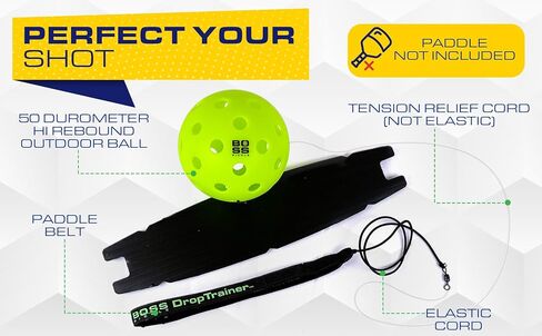 Pickleball DINKTRAINER - Use Trainer When No Match with Buddy, Balls are Green with Ball on String, Pickleballs Offer Practice rebounder Training That aids dinks, Practice Like a Pro in Saudi Arabia