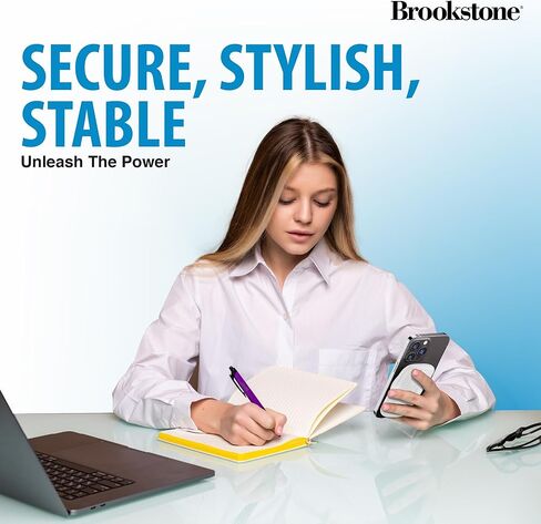 بنك طاقة لاسلكي للشحن المغناطيسي من Brookstone مع حامل وشاحن بنك طاقة مغناطيسي محمول بقدرة 5000 مللي أمبير في الساعة، حزمة بطارية شاحن سريع لهاتف iPhone 15،14،13،12 Pro Max، لجميع أجهزة iWatch in Kuwait