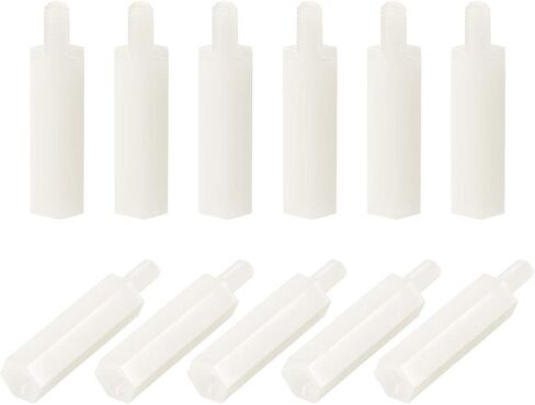 uxcell M3x7mm+6mm Male-Female Hex Nylon PCB Motherboard Spacer Standoff for FPV Drone Quadcopter, Computer & Circuit Board White 150pcs in Saudi Arabia