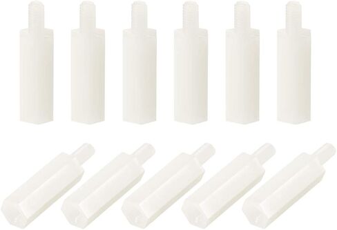 uxcell M3x7mm+6mm Male-Female Hex Nylon PCB Motherboard Spacer Standoff for FPV Drone Quadcopter, Computer & Circuit Board White 150pcs in Saudi Arabia