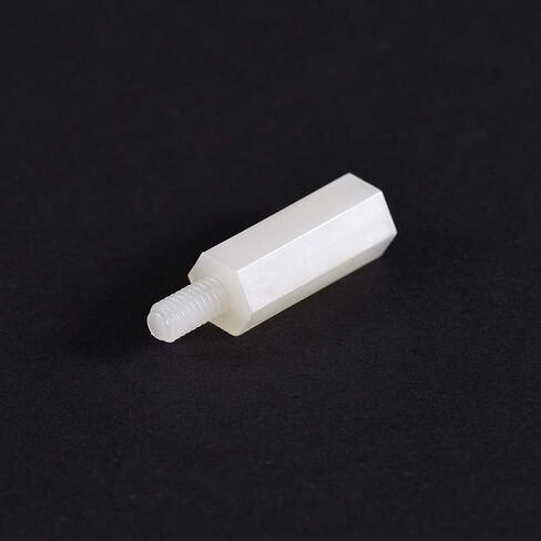 Uxcell M3x24mm+6mm ذكر وأنثى سداسي من النايلون PCB اللوحة الأم فاصل المواجهة لطائرة بدون طيار FPV كوادكوبتر، الكمبيوتر الشخصي ولوحة الدائرة البيضاء 150 قطعة in Saudi Arabia