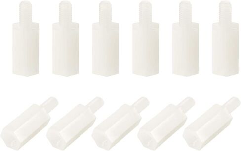 uxcell M3x7mm+6mm Male-Female Hex Nylon PCB Motherboard Spacer Standoff for FPV Drone Quadcopter, Computer & Circuit Board White 150pcs in Saudi Arabia