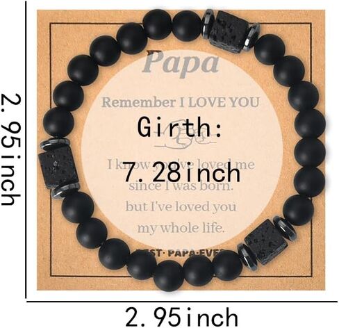 Dad Father's Day Birthday Gifts for Grandpa Godfather Bracelet for Men Uncle Papa Beaded Braceket for Dad in Kuwait