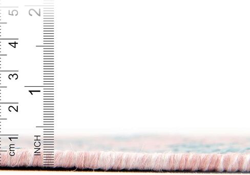 سجادة منطقة المجموعة الخارجية الفريدة من نوعها Loom Jill Zarin Jill Zarin - دبي (2' x 6' 1 بوصة، وردي وأكوا/أزرق فاتح) in Kuwait