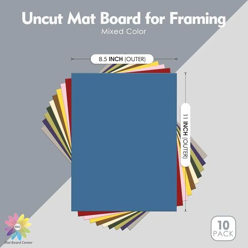 مركز لوحة السجادة، 10 عبوات مقاس 8.5 × 11 لوحات حصيرة غير مقطوعة بألوان مختلطة/ألواح دعم للحرف اليدوية والإطارات والصور والمزيد in Kuwait