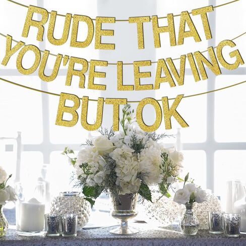 We Will Miss You Decorations Rude That You're Leaving But Ok Banner Farewell Banner Going Away Party Decorations Farewell Decorations Party We Will Miss You Banner in Kuwait