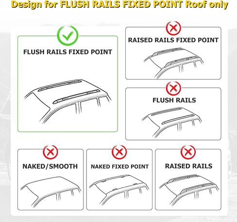 قضبان متقاطعة لرف السقف من AUXMART تناسب Ford Expedition 2018-2022 وLincoln Navigator 2018-2021 مع نقطة ثابتة للسكك الحديدية الجانبية، حامل قضبان متقاطعة للسقف من الألومنيوم شديد التحمل بوزن 165 رطل لدراجة كانو كاياك in Kuwait