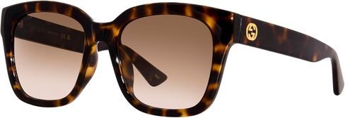 Gucci GG1338SK 002 Havana/Brown Gradient Square 54mm Women's Sunglasses in Saudi Arabia