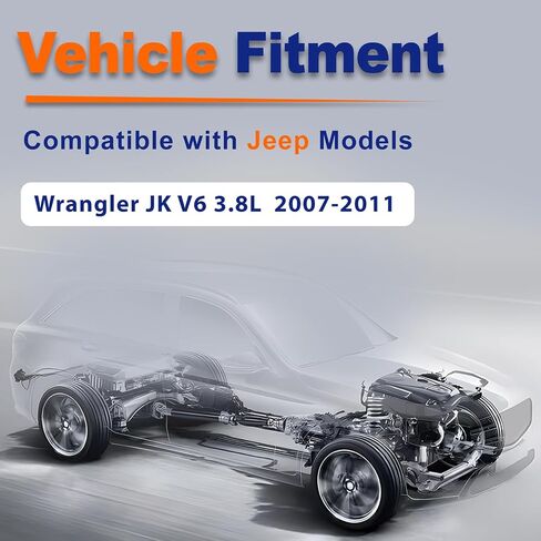 مجموعة عمود القيادة الأمامية الكاملة من DriveXpert تناسب 2007-2011 Jeep Wrangler JK V6 3.8L استبدال # 52753319AC، 52853317AC in Kuwait