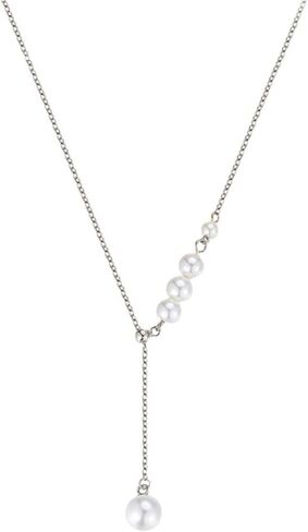 Set Multi Size Pearl Chain Link Adjustable Pendant Choker Necklace Stacking for Women Girl Jewelry Dainty Minimalist Bohemian Simple Layered Gifts in Saudi Arabia